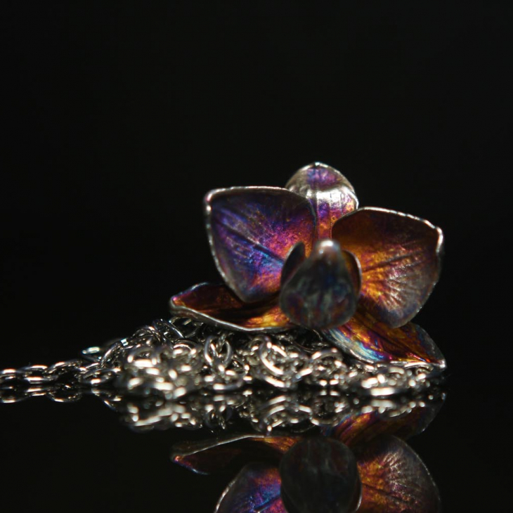 Кулон в серебре Fleur de Magique, Орхидея, фото 2